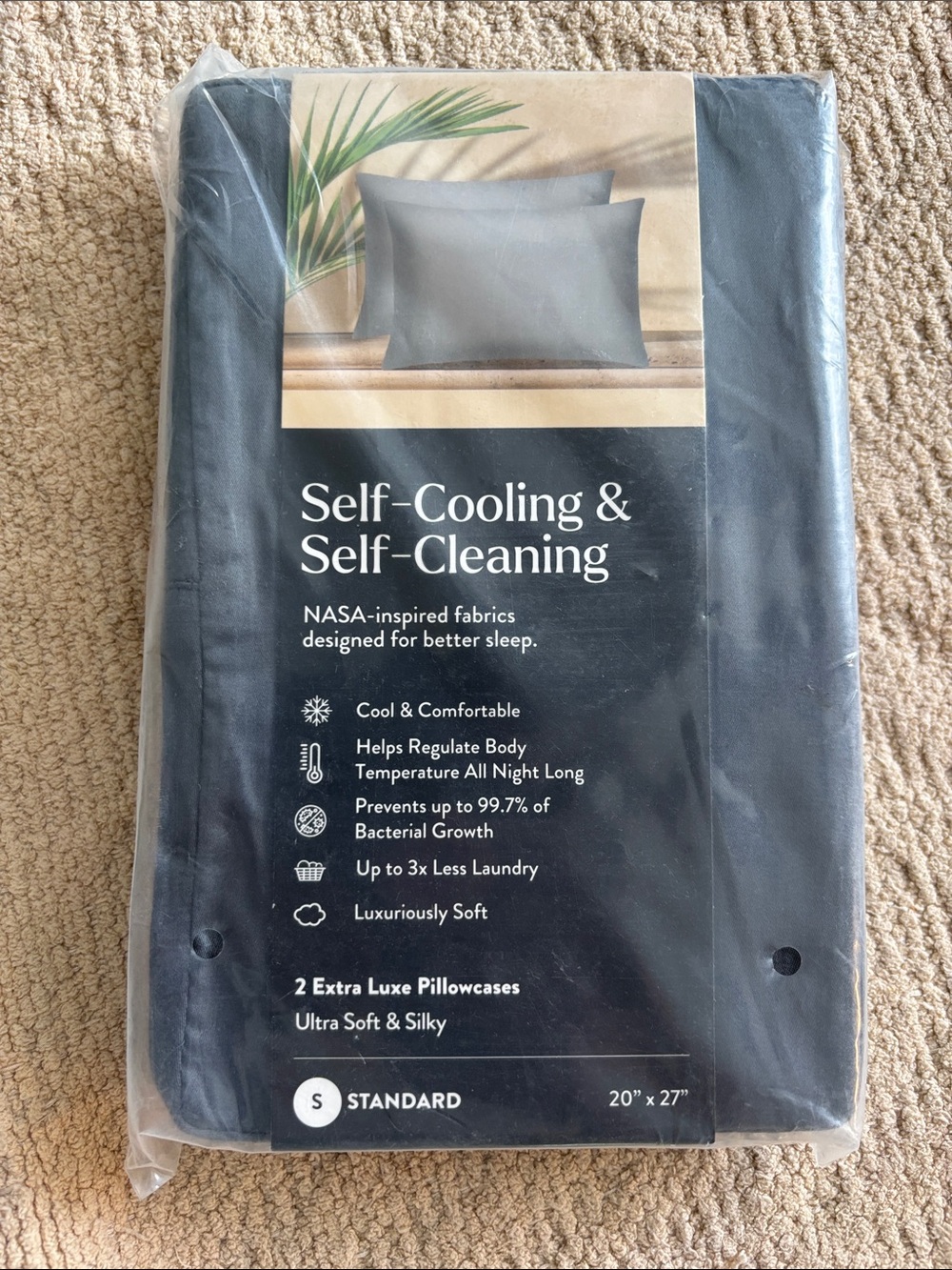Miracle Self-Cooling Pillowcases - Charcoal Gray